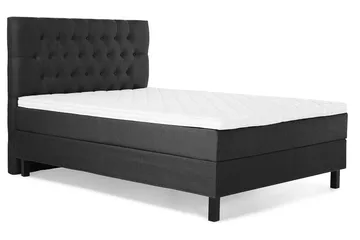 Lucky Komplett Sängpaket 120x200 Skum Diamant Sänggavel - Svart/Grå - Products - Möbler - Säng - Enkelsäng