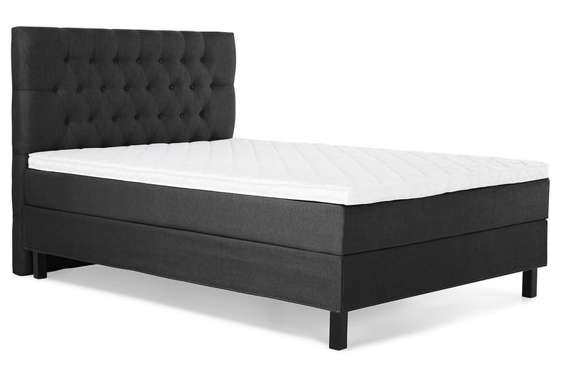 Lucky Komplett Sängpaket 120x200 Skum Diamant Sänggavel - Svart/Grå - Products - Möbler - Säng - Enkelsäng