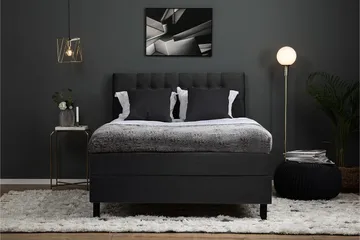 Lucky Komplett Sängpaket 120x200 Skum Diamant Sänggavel - Svart/Grå - Products - Möbler - Säng - Enkelsäng
