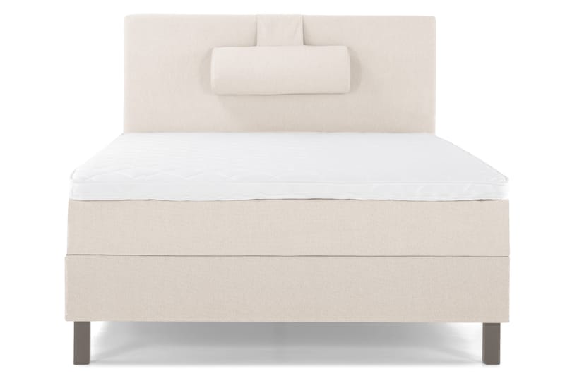 Lucky Komplett Sängpaket 120x200 Skum Slät Sänggavel, Nackkudde Stor Beige
