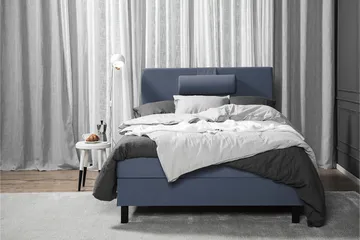 Lucky Komplett Sängpaket 120x200 Skum Slät Sänggavel - Nackkudde Stor Mörkblå - Products - Möbler - Säng - Enkelsäng