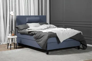 Lucky Komplett Sängpaket 120x200 Skum Slät Sänggavel - Nackkudde Stor Mörkblå - Products - Möbler - Säng - Enkelsäng