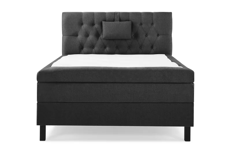 Lucky Komplett Sängpaket 120x200 Polyeter Diamant Sänggavel - Nackkudde Liten Svart/Grå - Products - Möbler - Säng - Enkelsäng