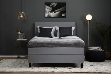 Lucky Komplett Sängpaket 120x200 Polyeter Slät Sänggavel - Mellangrå - Products - Möbler - Säng - Enkelsäng