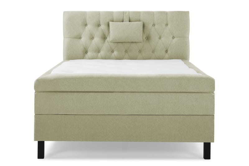 Lucky Komplett Sängpaket 120x200 Polyeter Diamant Sänggavel, Nackkudde Liten Grön