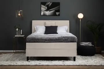 Lucky Komplett Sängpaket 120x200 Polyeter Slät Sänggavel - Nackkudde Liten Beige - Products - Möbler - Säng - Enkelsäng