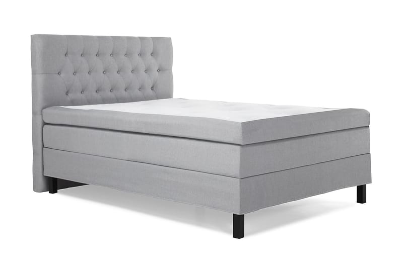 Lucky Komplett Sängpaket 140x200 Latex Diamant Sänggavel - Mellangrå - Products - Möbler - Säng - Kontinentalsäng