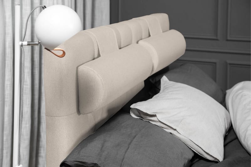 Lucky Komplett Sängpaket 140x200 Latex Diamant Sänggavel - Nackkudde Liten Beige - Products - Möbler - Säng - Kontinentalsäng