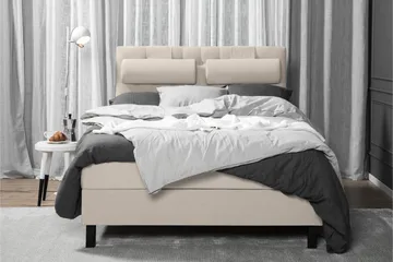 Lucky Komplett Sängpaket 140x200 Latex Diamant Sänggavel - Nackkudde Liten Beige - Products - Möbler - Säng - Kontinentalsäng