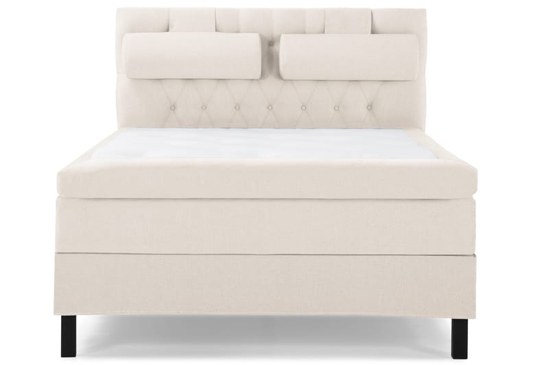 Lucky Komplett Sängpaket 140x200 Latex Diamant Sänggavel, Nackkudde Stor Beige