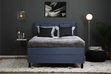 Lucky Komplett Sängpaket 140x200 Latex Slät Sänggavel  Na - Nackkudde Liten Mörkblå - Products - Möbler - Säng - Kontinentalsäng