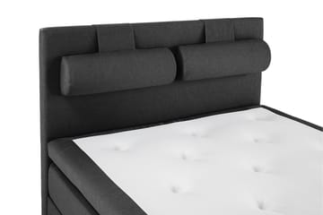 Lucky Komplett Sängpaket 140x200 Latex Slät Sänggavel  Na - Nackkudde Stor Svart/Grå - Products - Möbler - Säng - Kontinentalsäng