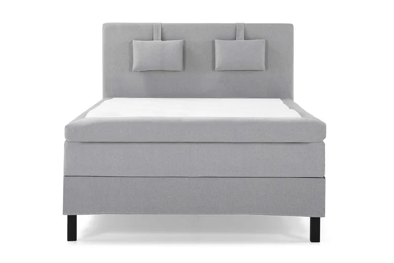 Lucky Komplett Sängpaket 140x200 Latex Slät Sänggavel - Nackkudde Liten Mellangrå - Products - Möbler - Säng - Kontinentalsäng