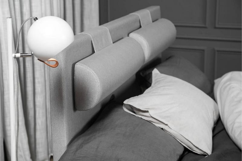 Lucky Komplett Sängpaket 140x200 Latex Slät Sänggavel - Nackkudde Liten Mellangrå - Products - Möbler - Säng - Kontinentalsäng