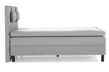 Lucky Komplett Sängpaket 140x200 Latex Slät Sänggavel - Nackkudde Liten Mellangrå - Products - Möbler - Säng - Kontinentalsäng