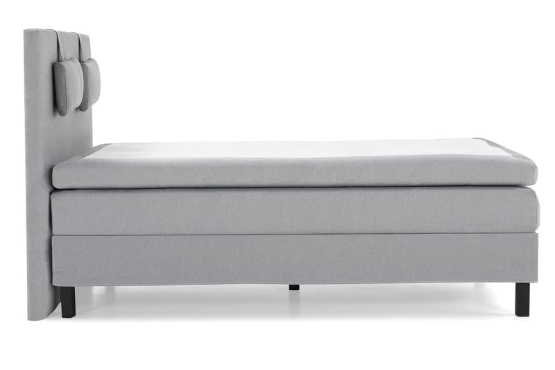 Lucky Komplett Sängpaket 140x200 Latex Slät Sänggavel - Nackkudde Liten Mellangrå - Products - Möbler - Säng - Kontinentalsäng