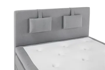 Lucky Komplett Sängpaket 140x200 Latex Slät Sänggavel - Nackkudde Liten Mellangrå - Products - Möbler - Säng - Kontinentalsäng