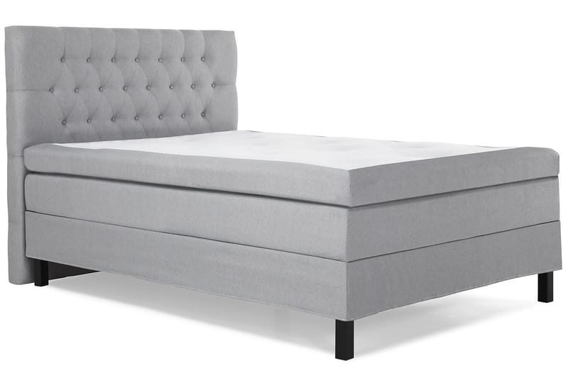 Lucky Komplett Sängpaket 140x200 Memory Diamant Sänggavel - Mellangrå - Products - Möbler - Säng - Kontinentalsäng