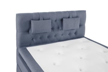Lucky Komplett Sängpaket 140x200 Memory Diamant Sänggavel - Nackkudde Liten Mörkblå - Products - Möbler - Säng - Kontinentalsäng