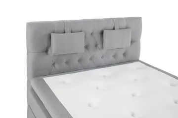 Lucky Komplett Sängpaket 140x200 Memory Diamant Sänggavel - Nackkudde Liten Mellangrå - Products - Möbler - Säng - Kontinentalsäng