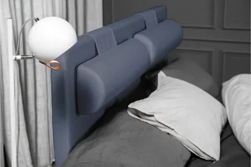 Lucky Komplett Sängpaket 140x200 Memory Slät Sänggavel  N - Nackkudde Stor Mörkblå - Products - Möbler - Säng - Kontinentalsäng