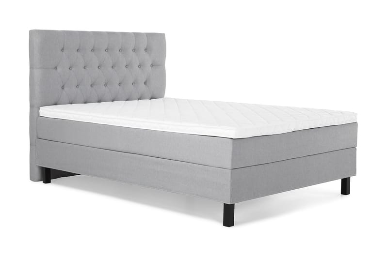 Lucky Komplett Sängpaket 140x200 Skum Diamant Sänggavel - Mellangrå - Products - Möbler - Säng - Kontinentalsäng