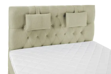 Lucky Komplett Sängpaket 140x200 Skum Diamant Sänggavel - Nackkudde Liten Grön - Products - Möbler - Säng - Kontinentalsäng