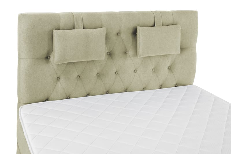 Lucky Komplett Sängpaket 140x200 Skum Diamant Sänggavel - Nackkudde Liten Grön - Products - Möbler - Säng - Kontinentalsäng