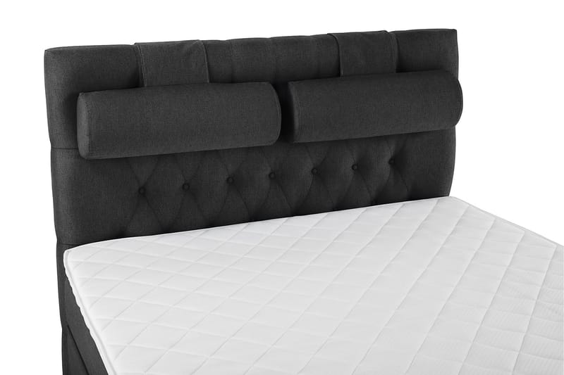 Lucky Komplett Sängpaket 140x200 Skum Diamant Sänggavel - Nackkudde Stor Svart/Grå - Products - Möbler - Säng - Kontinentalsäng