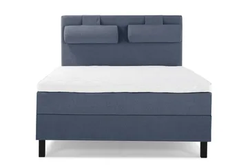 Lucky Komplett Sängpaket 140x200 Skum Slät - Nackkudde Stor Mörkblå - Products - Möbler - Säng - Kontinentalsäng