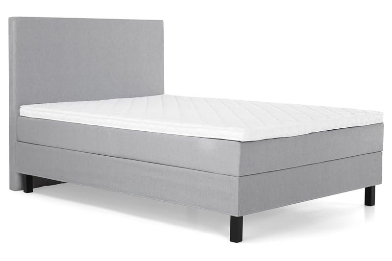 Lucky Komplett Sängpaket 140x200 Skum Slät Sänggavel - Mellangrå - Products - Möbler - Säng - Kontinentalsäng