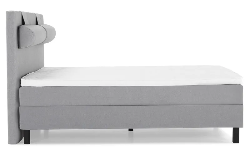 Lucky Komplett Sängpaket 140x200 Skum Slät Sänggavel  Nac - Nackkudde Stor Mellangrå - Products - Möbler - Säng - Kontinentalsäng
