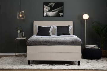 Lucky Komplett Sängpaket 140x200 Skum Slät Sänggavel - Nackkudde Liten Beige - Products - Möbler - Säng - Kontinentalsäng