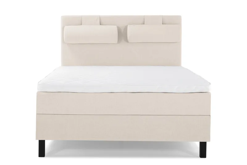 Lucky Komplett Sängpaket 140x200 Skum Slät Sänggavel - Nackkudde Stor Beige - Products - Möbler - Säng - Kontinentalsäng