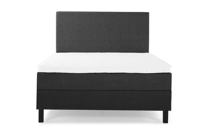 Lucky Komplett Sängpaket 140x200 Skum Slät Sänggavel - Svart/Grå - Products - Möbler - Säng - Kontinentalsäng