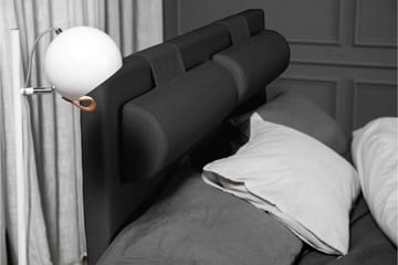 Lucky Komplett Sängpaket 140x200 Skum Slät Sänggavel - Svart/Grå - Products - Möbler - Säng - Kontinentalsäng