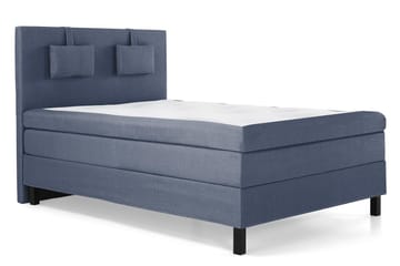 Lucky Komplett Sängpaket 140x200 Polyeter Slät Sänggavel - Nackkudde Liten Mörkblå - Products - Möbler - Säng - Kontinentalsäng