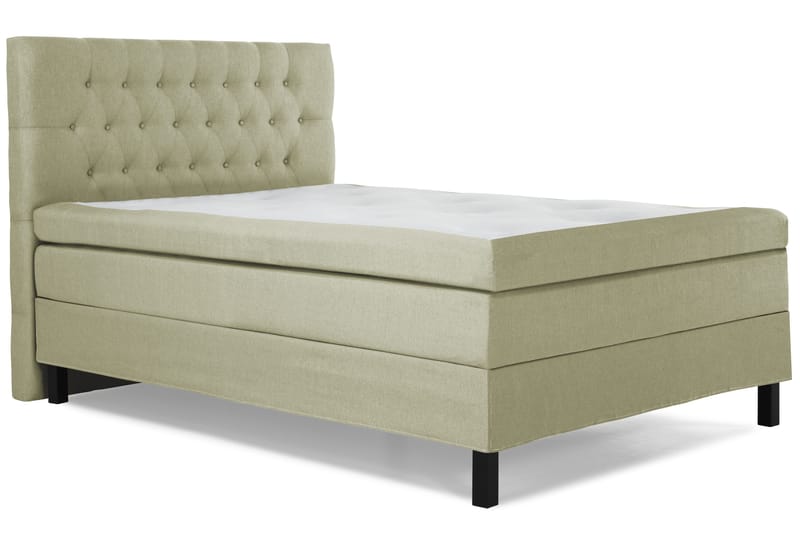 Lucky Komplett Sängpaket 140x200 Polyeter Diamant Sänggavel - Grön - Products - Möbler - Säng - Kontinentalsäng