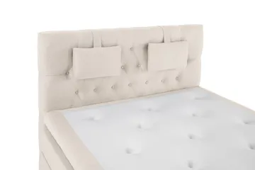 Lucky Komplett Sängpaket 140x200 Polyeter Diamant Sänggavel - Nackkudde Liten Beige - Products - Möbler - Säng - Kontinentalsäng