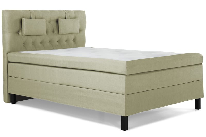 Lucky Komplett Sängpaket 140x200 Polyeter Diamant Sänggavel - Nackkudde Liten Grön - Products - Möbler - Säng - Kontinentalsäng