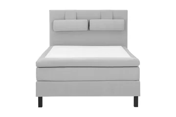 Lucky Komplett Sängpaket 140x200 Polyeter Slät Sänggavel - Nackkudde Stor Mellangrå - Products - Möbler - Säng - Kontinentalsäng
