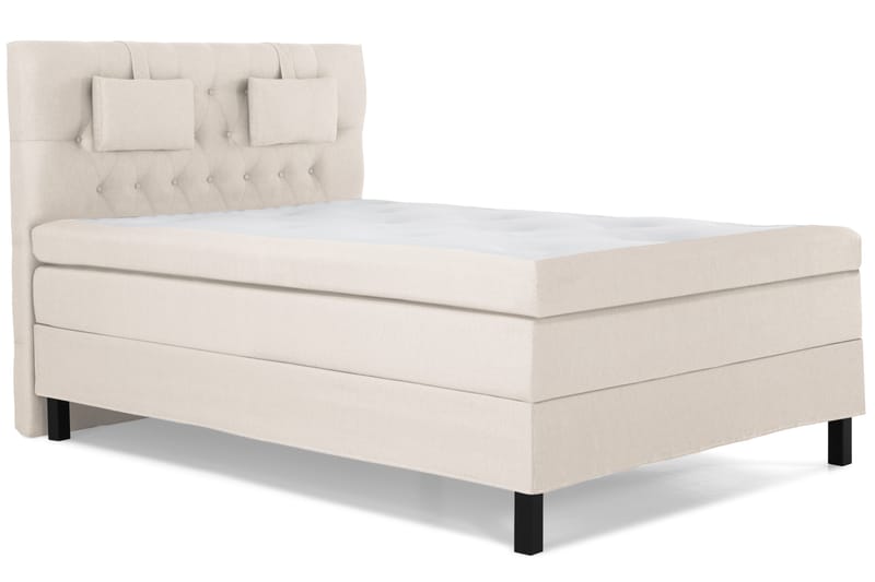 Lucky Komplett Sängpaket 140x200 Polyeter Diamant Sänggavel - Nackkudde Liten Beige - Products - Möbler - Säng - Kontinentalsäng