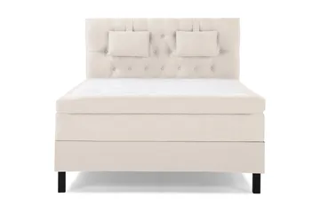 Lucky Komplett Sängpaket 140x200 Polyeter Diamant Sänggavel - Nackkudde Liten Beige - Products - Möbler - Säng - Kontinentalsäng