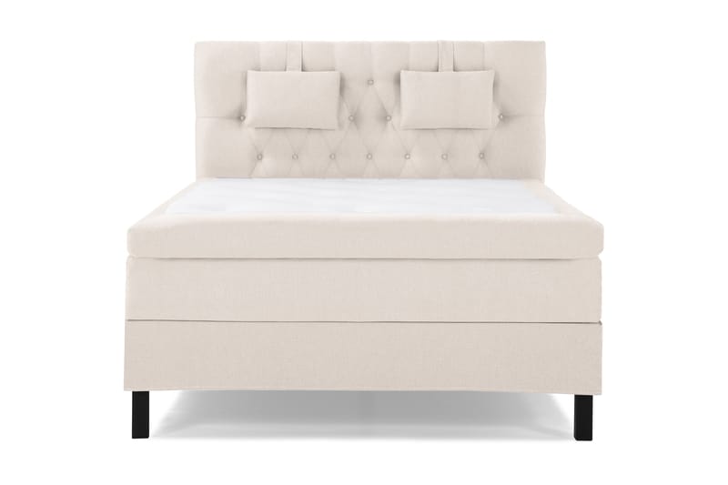 Lucky Komplett Sängpaket 140x200 Polyeter Diamant Sänggavel - Nackkudde Liten Beige - Products - Möbler - Säng - Kontinentalsäng