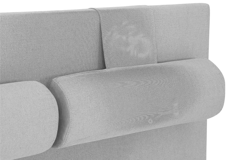 Lucky Komplett Sängpaket 140x200 Polyeter Slät Sänggavel - Nackkudde Stor Mellangrå - Products - Möbler - Säng - Kontinentalsäng