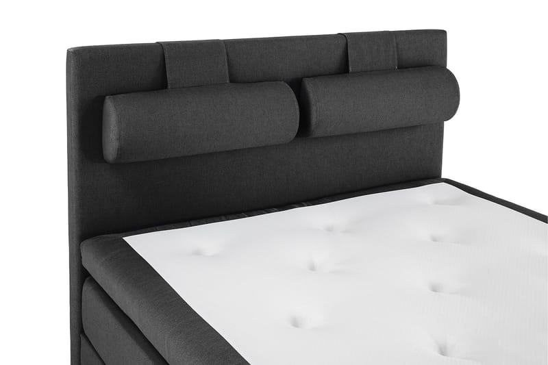 Lucky Komplett Sängpaket 140x200 Polyeter Slät - Nackkudde Stor Svart/Grå - Products - Möbler - Säng - Kontinentalsäng