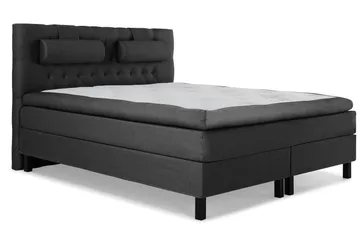 Lucky Komplett Sängpaket 160x200 Latex Diamant - Nackkudde Stor Svart/Grå - Products - Möbler - Säng - Kontinentalsäng