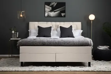 Lucky Komplett Sängpaket 160x200 Latex Diamant Sänggavel - Nackkudde Stor Beige - Products - Möbler - Säng - Kontinentalsäng