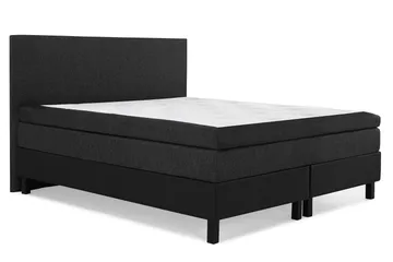 Lucky Komplett Sängpaket 160x200 Latex Slät Sänggavel - Svart/Grå/PU - Products - Möbler - Säng - Kontinentalsäng