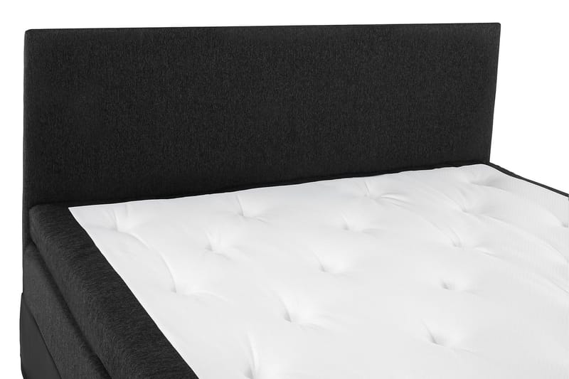 Lucky Komplett Sängpaket 160x200 Latex Slät Sänggavel - Svart/Grå/PU - Products - Möbler - Säng - Kontinentalsäng